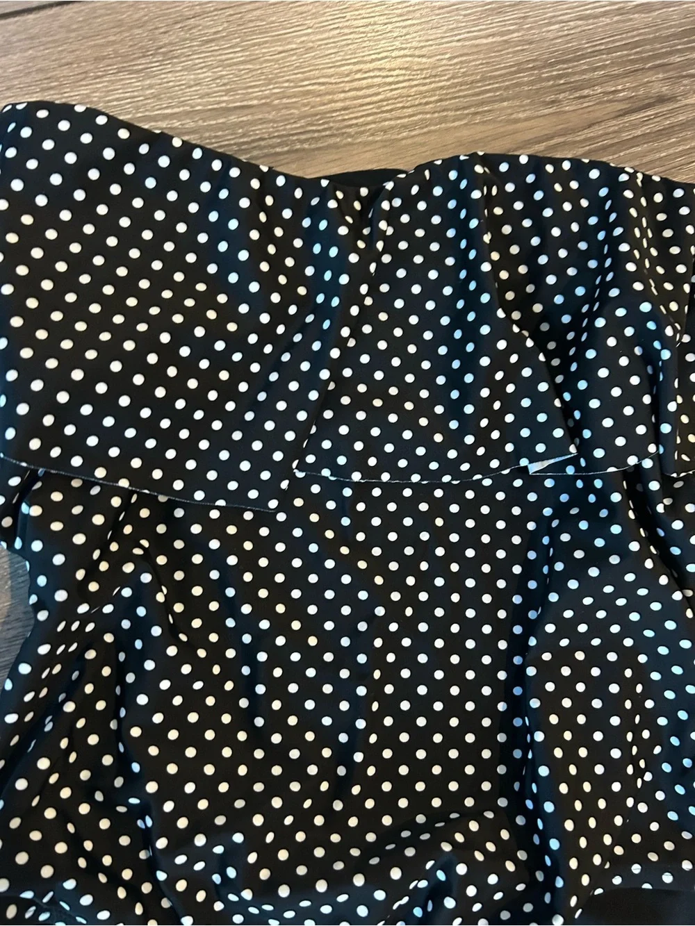 A.N.A. Women’s Black Polka Dot One-Piece Swimsuit Large